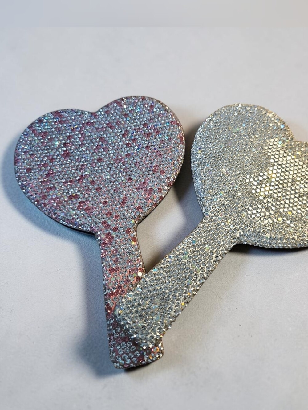 Sassified Boutique Nwt Sparkling Heart Handheld Mirror - Pink Or  Silver